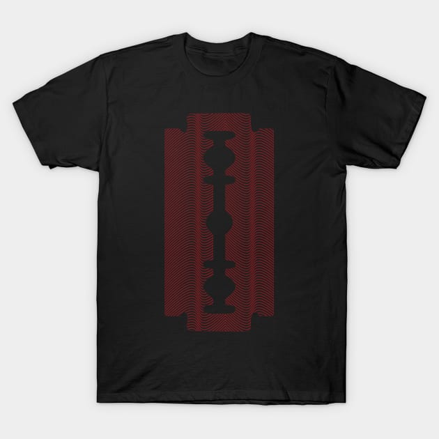 Line drawing razor blade T-Shirt by Asim138